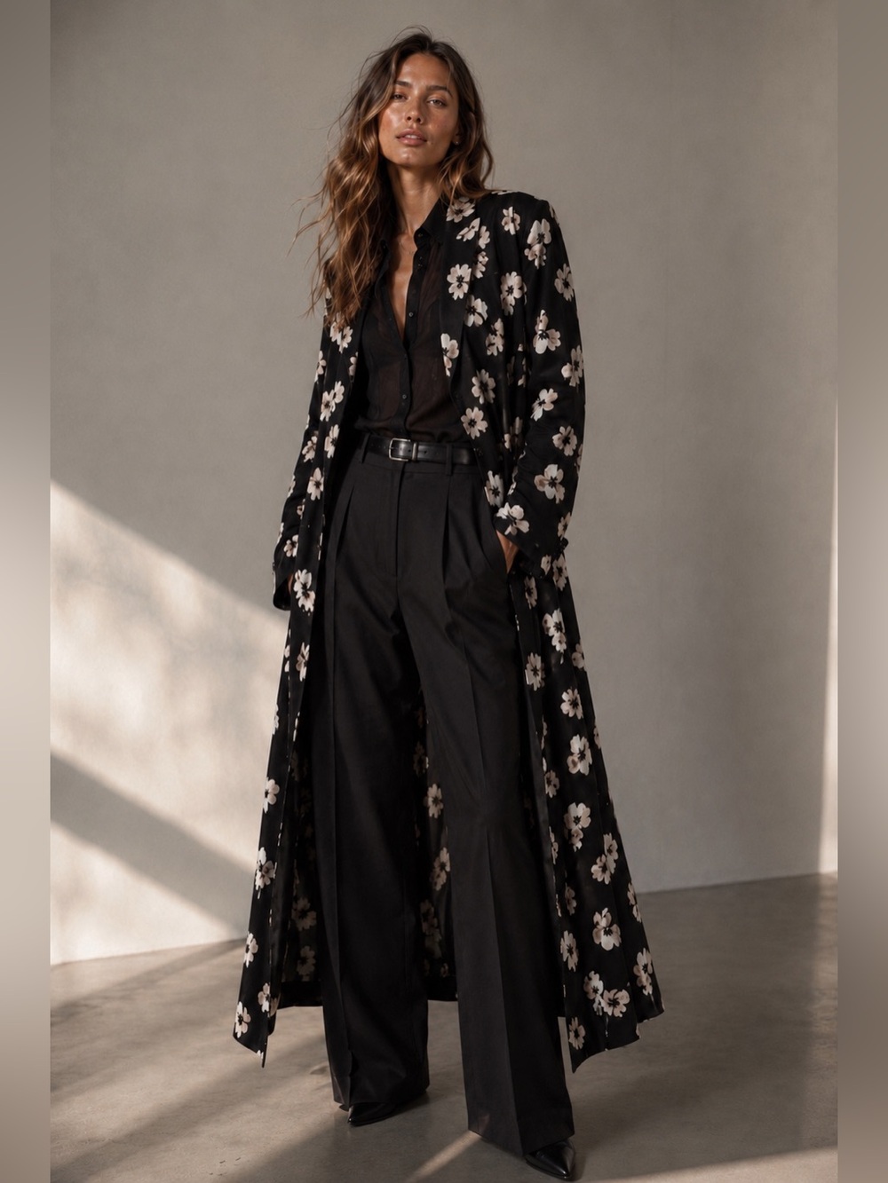 Nordstrom Signature x Caroline Issa Silk Floral Duster Collector’s Jacket
